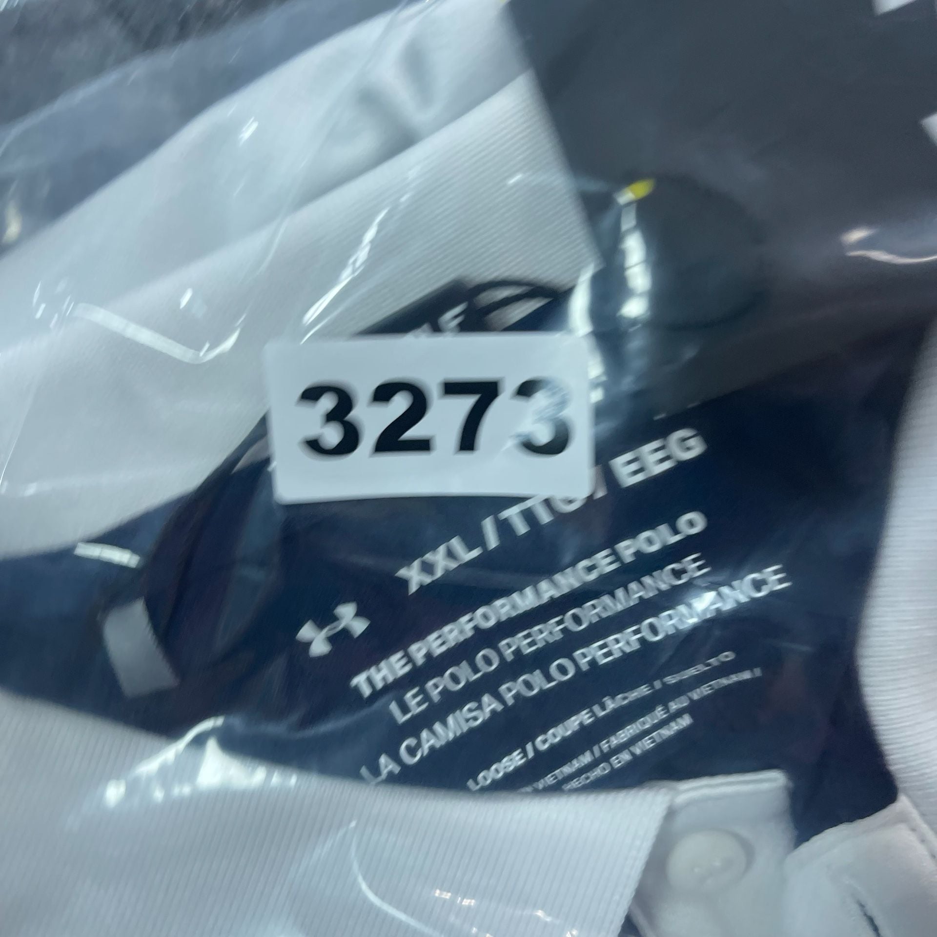 Under Armour Performance Polo Shirt Size XXL Blue White Golf 10