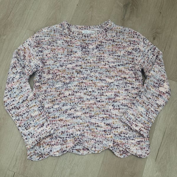 Madison + Hudson Sweater Size L Multicolor Speckled Knit Crewneck