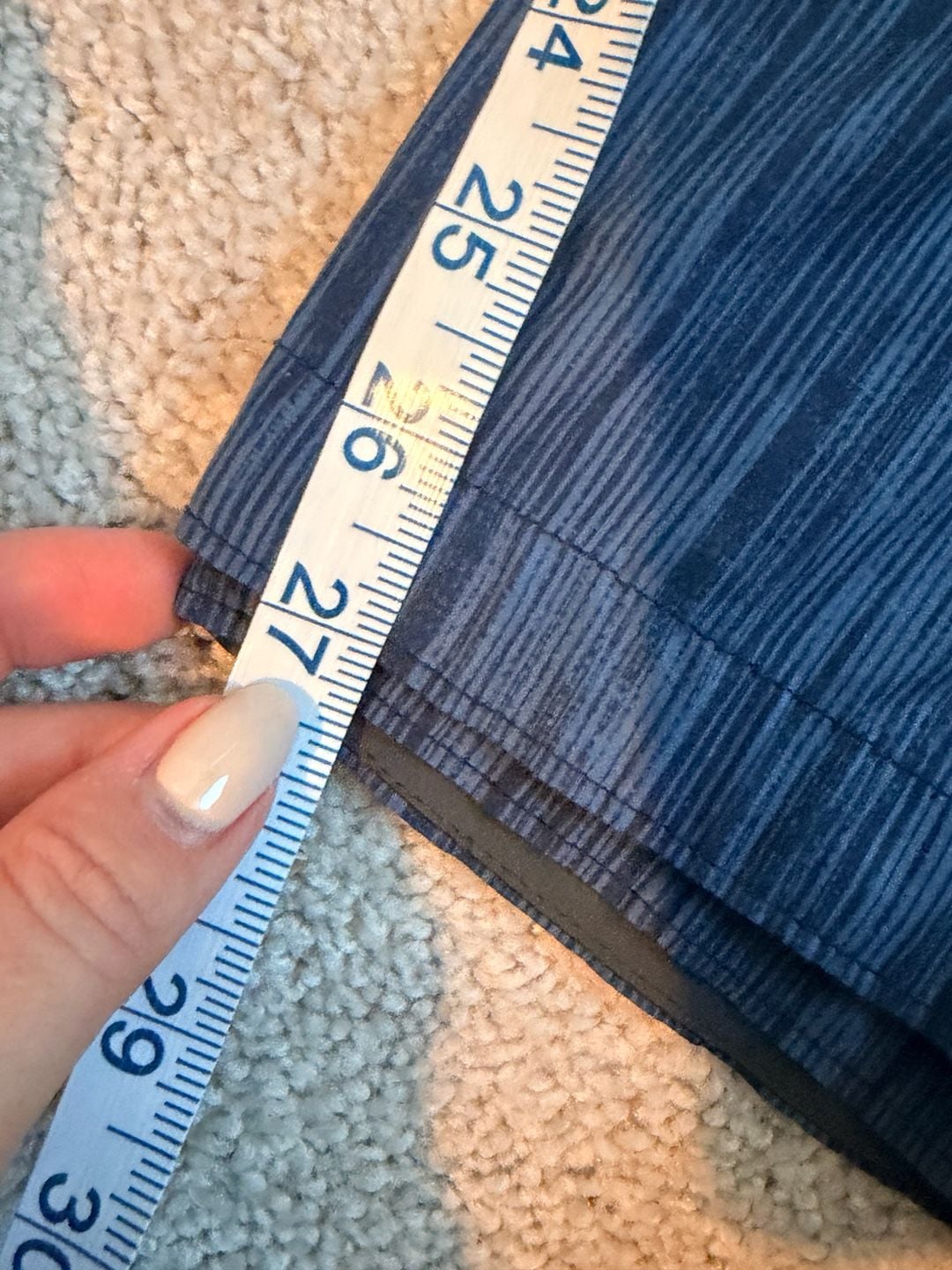 Athleta Stride Midtown Ankle Pant Size 6 Blue Striped 4