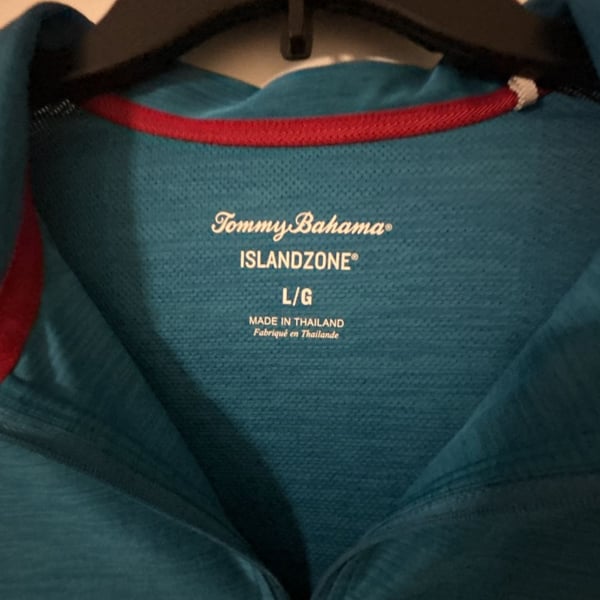 Tommy Bahama Islandzone 1/4 Zip Pullover Size L Blue