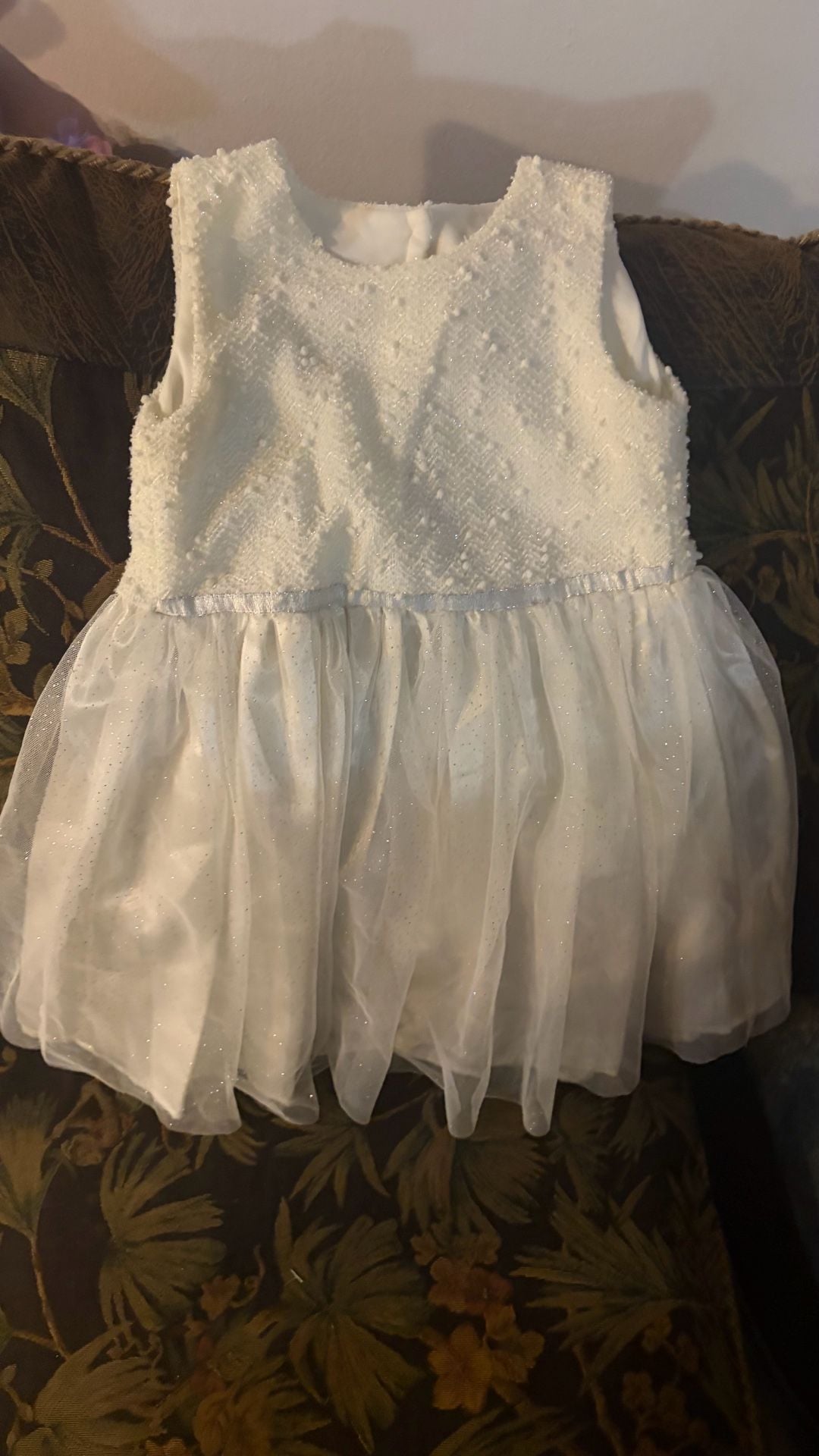 Nannette Kids 2-Piece Set Holiday Dress And Coat Size 12 Cream 10