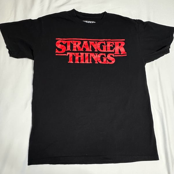 Stranger Things T-Shirt Size Adult M Black Logo Tee