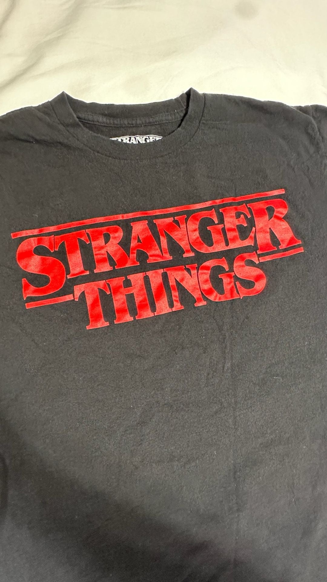 Stranger Things T-Shirt Size Adult M Black Logo Tee 3