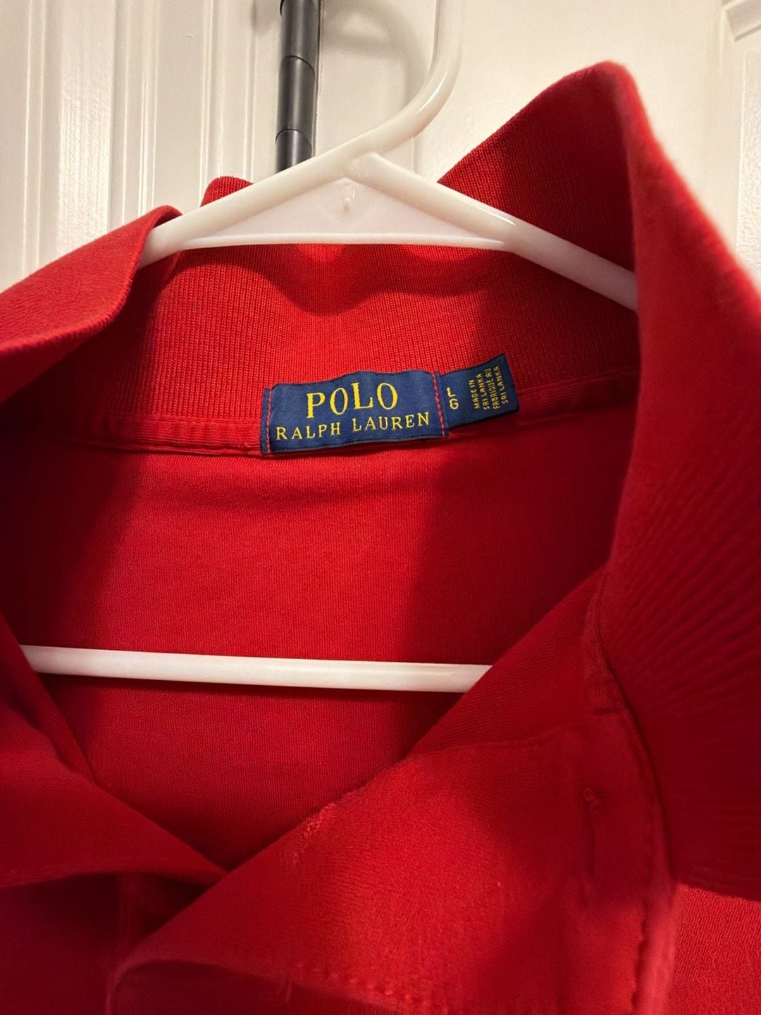 Polo Ralph Lauren Polo Shirt Size L Red Short Sleeve Cotton 4