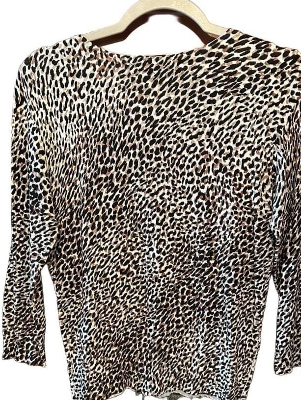 White House Black Market Leopard Printed Cardigan Size S NWT 8