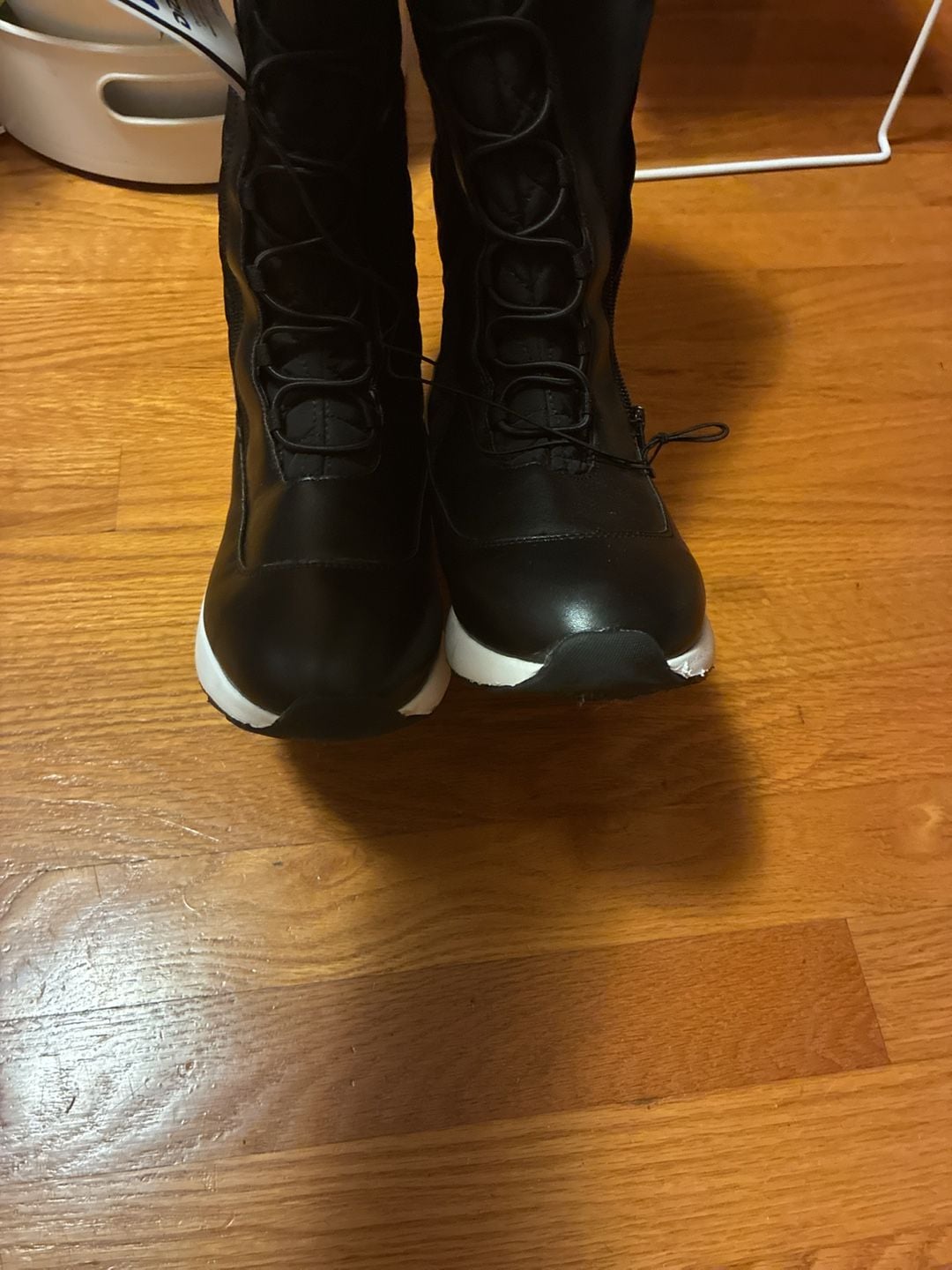 Nautica Everly Winter Boots Size 8 Black Quilted Faux Fur Snow Boot 9
