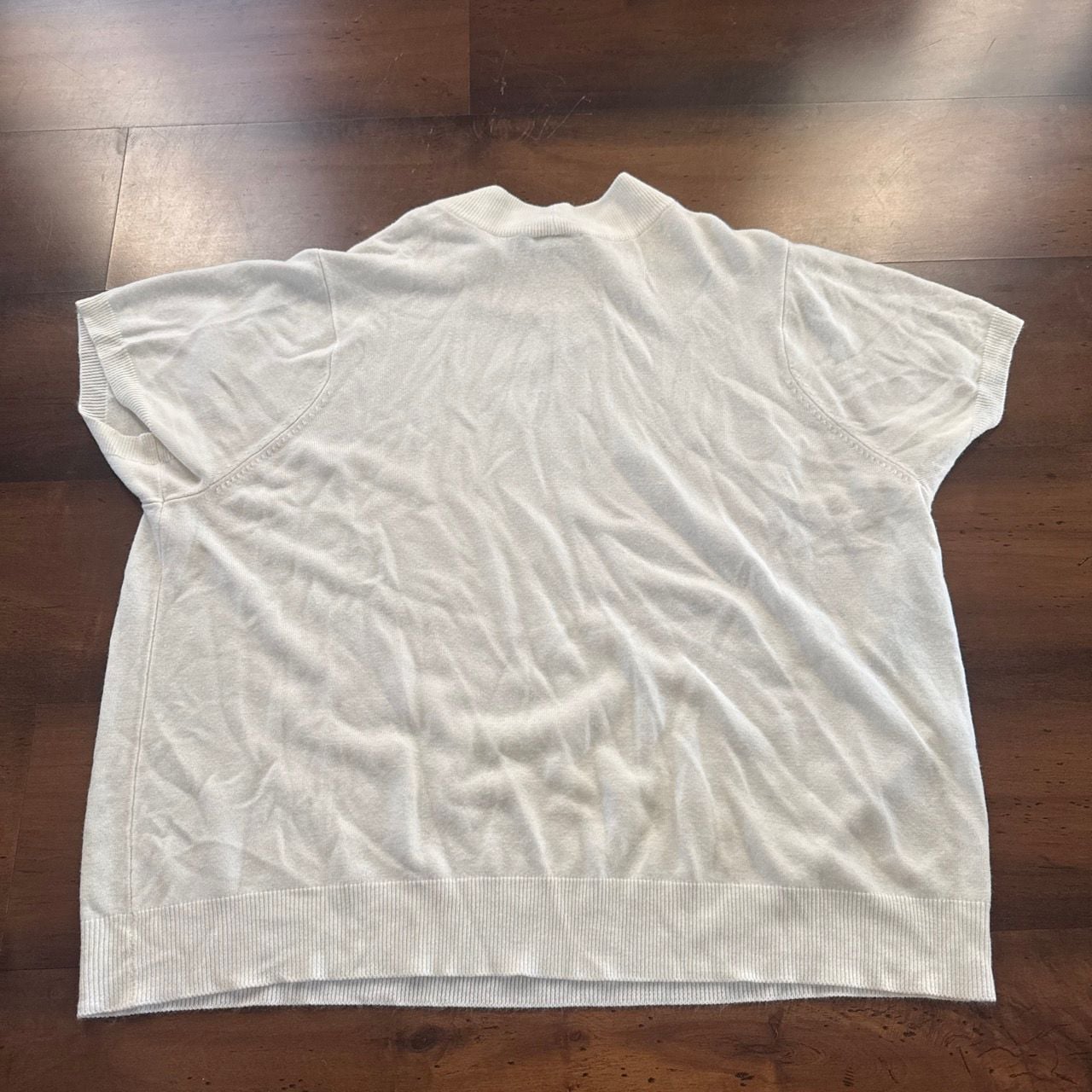 Blair Short Sleeve Sweater Size 5XL White Acrylic 4
