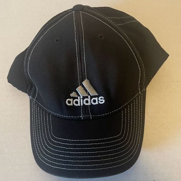 Adidas Baseball Cap One Size Black Cotton Contrast Stitching
