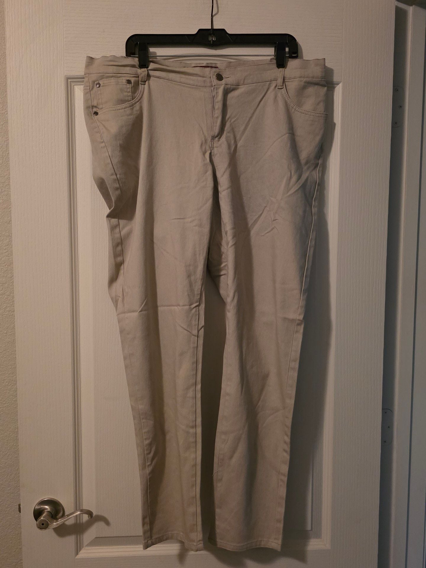 1826 Jeans Pants Size 20 Khaki Tan Stretch Cotton Blend Casual Wear 2
