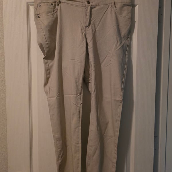 1826 Jeans Pants Size 20 Khaki Tan Stretch Cotton Blend Casual Wear