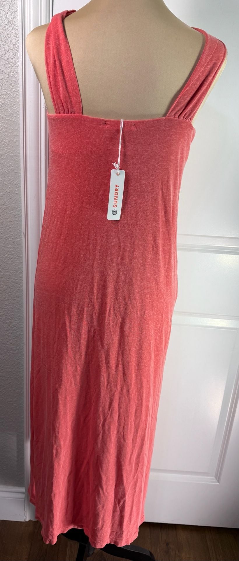Sundry Keyhole Maxi Dress Size 1 Pink Halter Twist 5