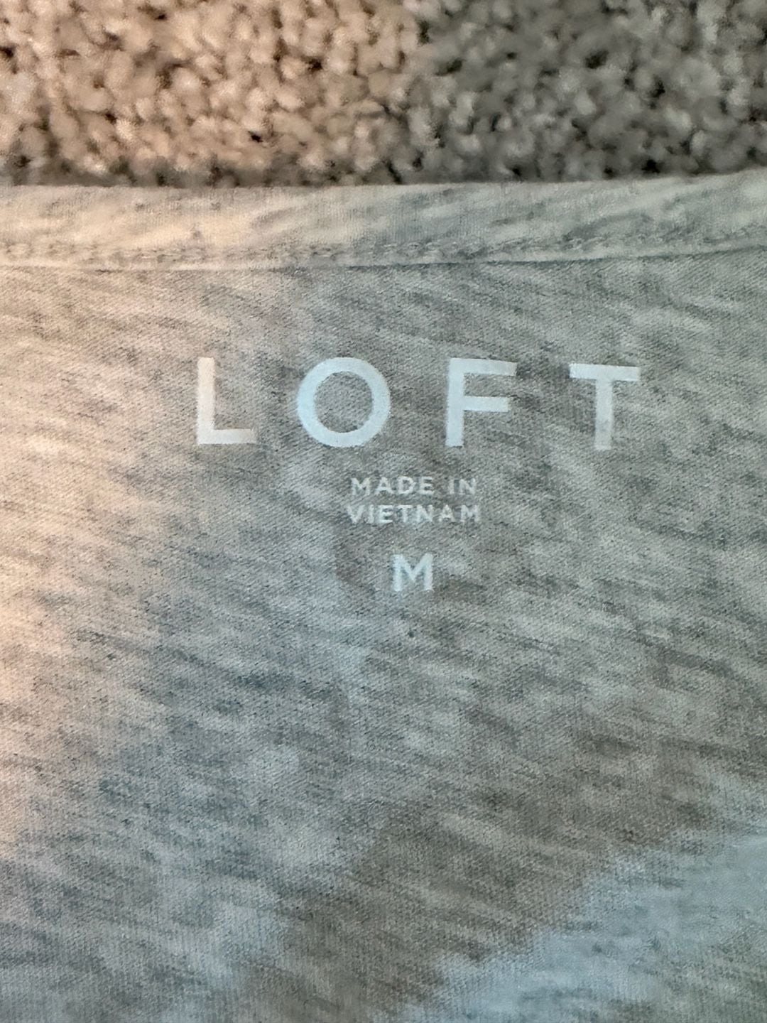 LOFT T-Shirt Size M Gray Heathered Short Sleeve Tee Scoop Neck 3