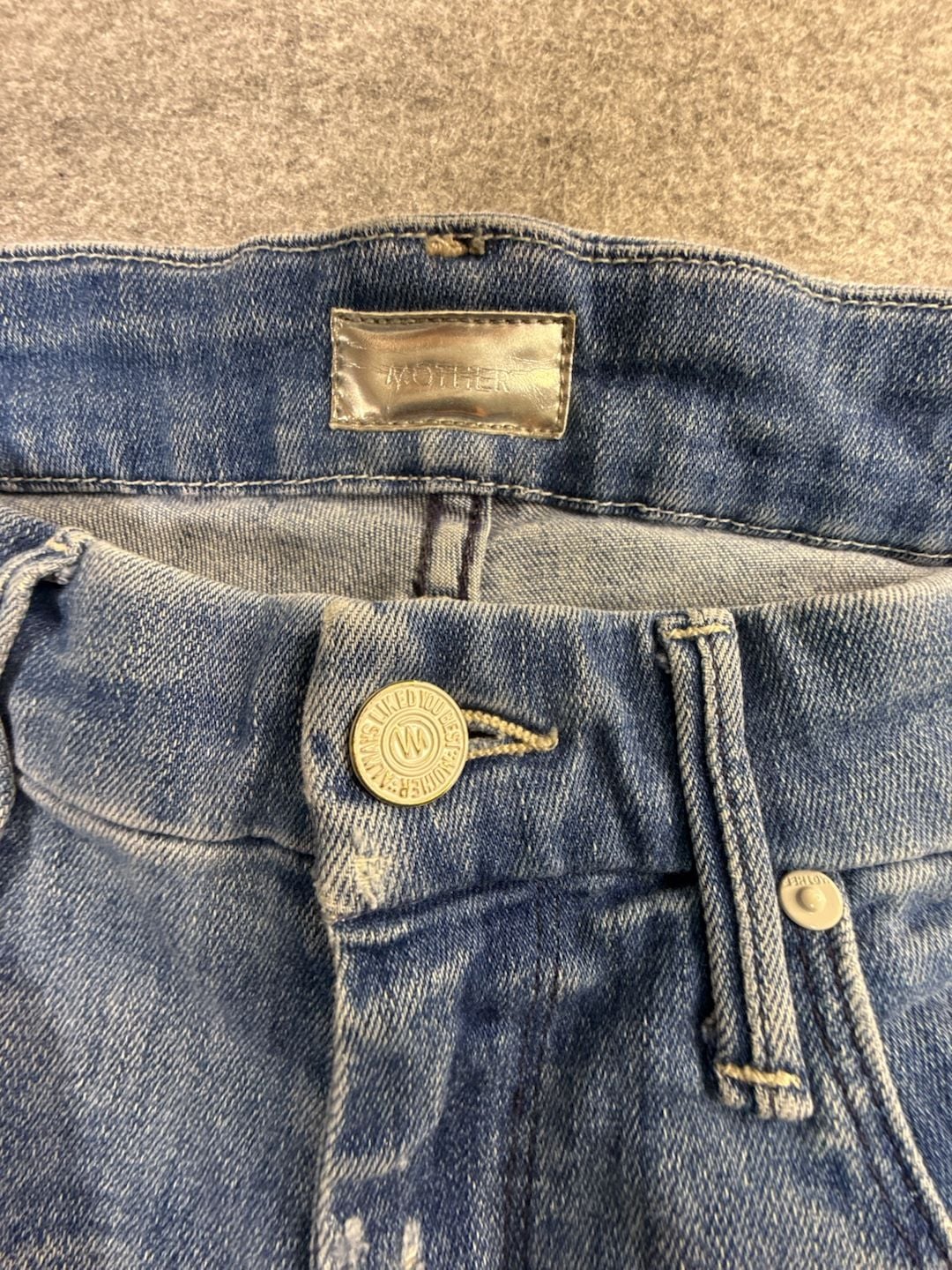 Mother The Looker Jeans Size 25 Graffiti Girl Distressed Skinny Blue 4