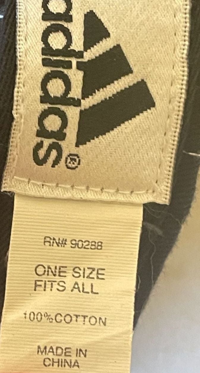 Adidas Baseball Cap One Size Black Cotton Contrast Stitching 4