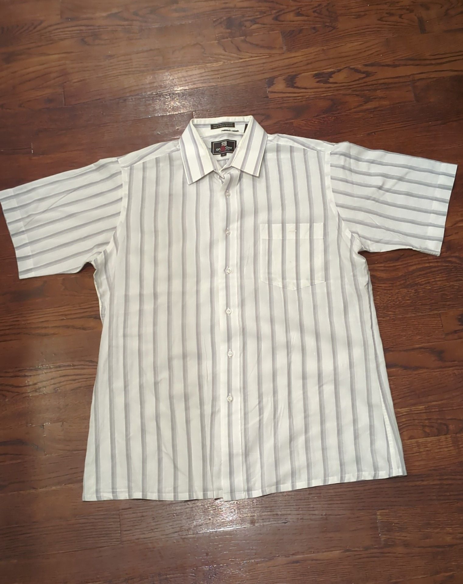 Givenchy Monsieur Size L Short Sleeve Button Down Shirt Striped 2