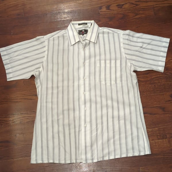 Givenchy Monsieur Size L Short Sleeve Button Down Shirt Striped
