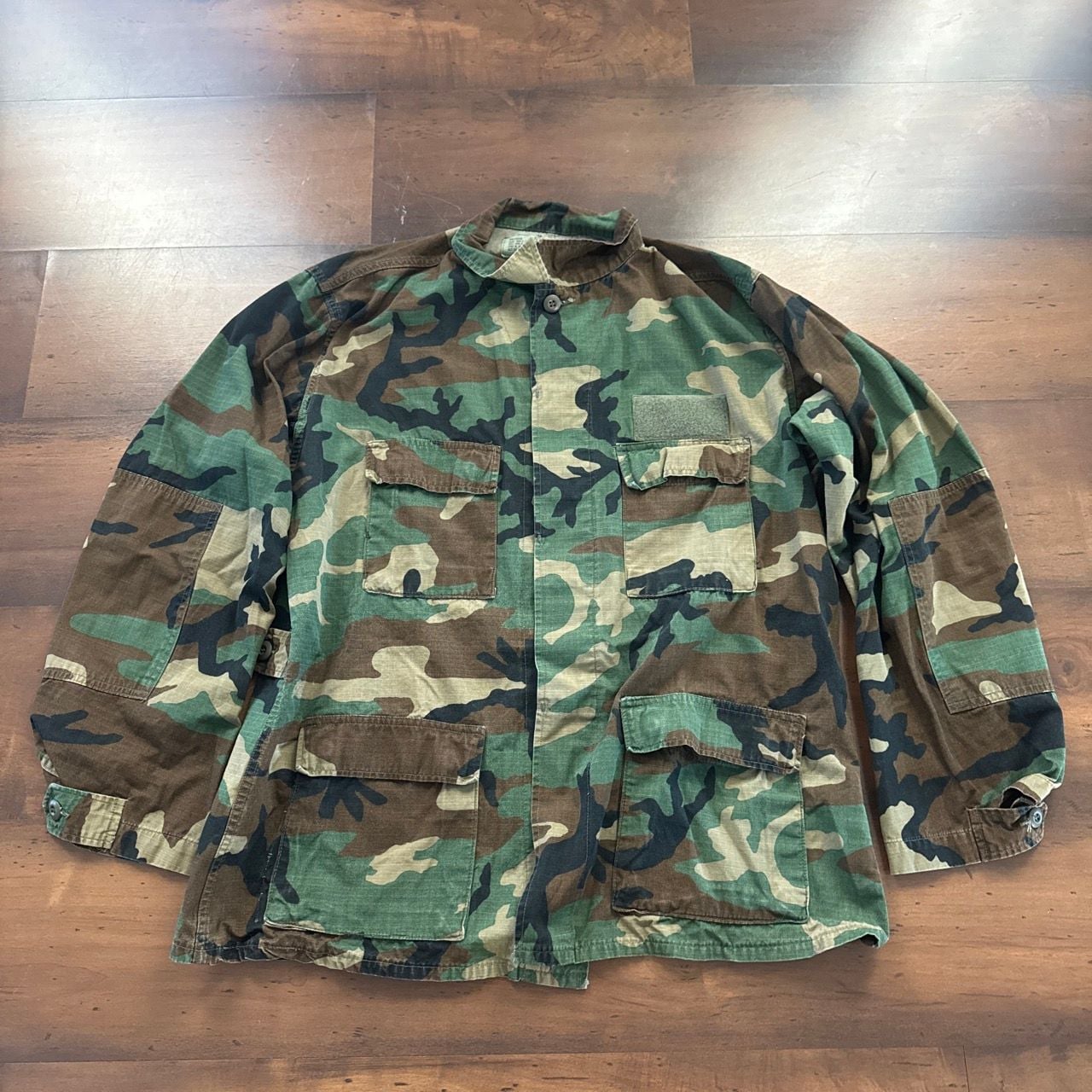 US Military BDU Jacket Size Large Regular Woodland Camo 2