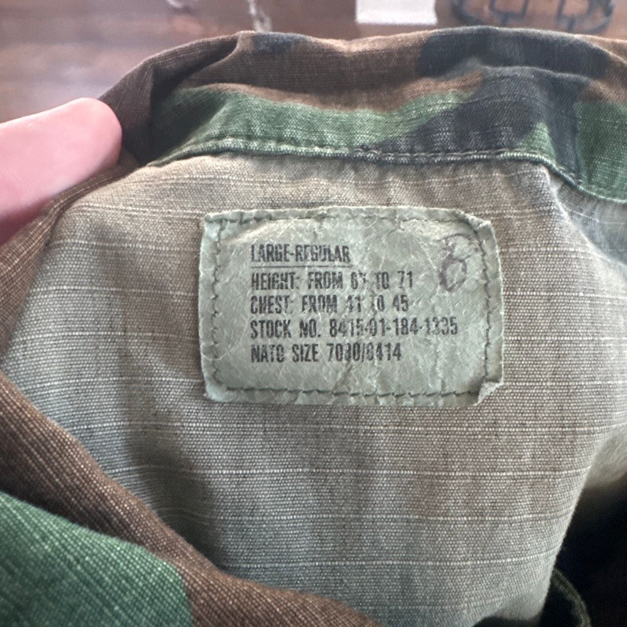 US Military BDU Jacket Size Large Regular Woodland Camo 4