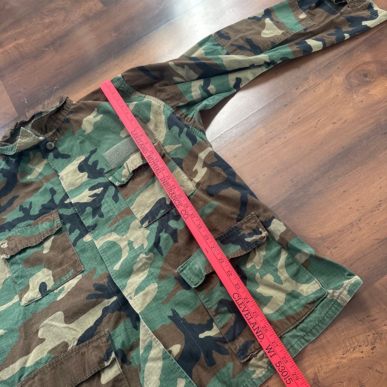 US Military BDU Jacket Size Large Regular Woodland Camo 7