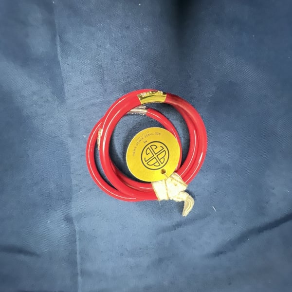 BuDhaGirl Three Kings All Weather Bangles Size M Red
