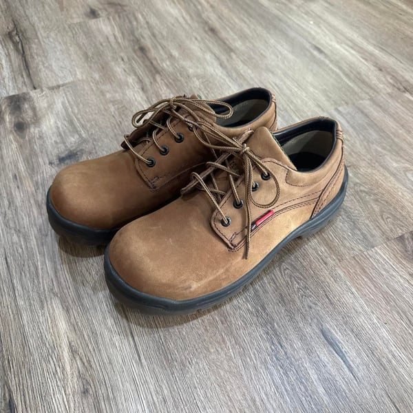 Red Wing King Toe 6634 Size 9.5 Brown Leather Safety Work Shoes