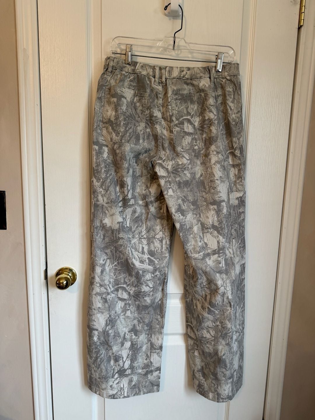 No Boundaries Cargo Pants Size M (8-10) Gray Realtree Camouflage Wide Leg 6