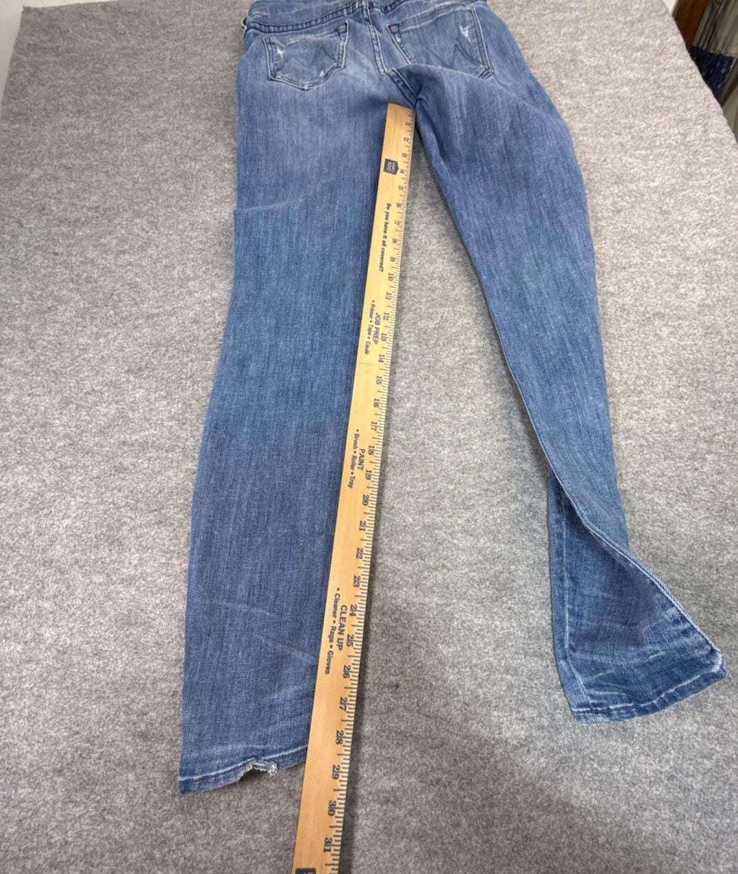 Mother The Looker Jeans Size 25 Graffiti Girl Distressed Skinny Blue 9