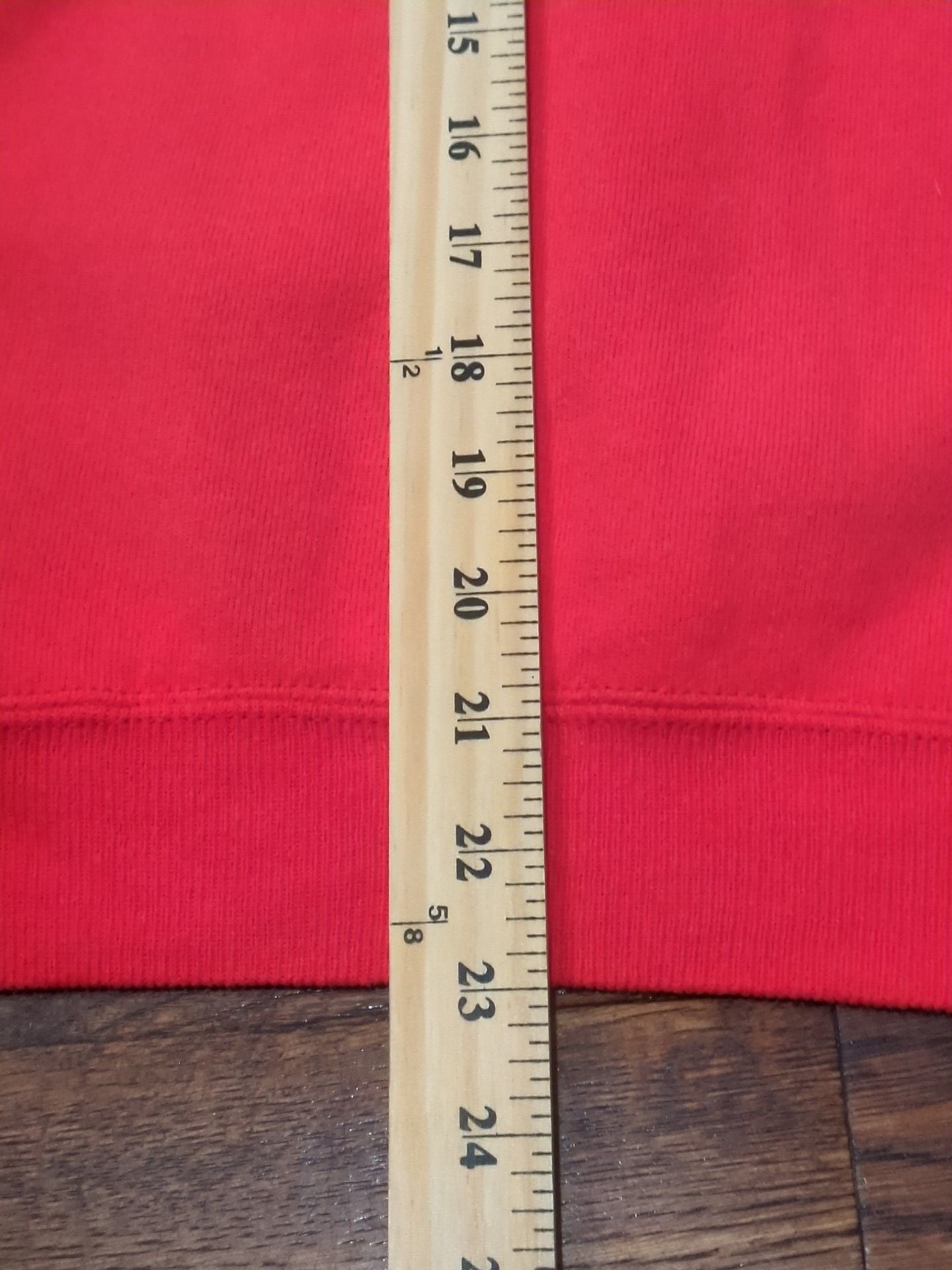 Hanes Sweatshirt Size XL Red Vintage Crewneck Raglan USA Made blank 5