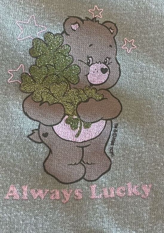 abercrombie kids Care Bears Always Lucky Sweatshirt Size 11/12 Green 3