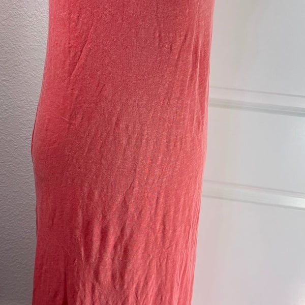 SUNDRY Keyhole Midi Dress Size 2 Coral Pink Twist Halter Sleeveless