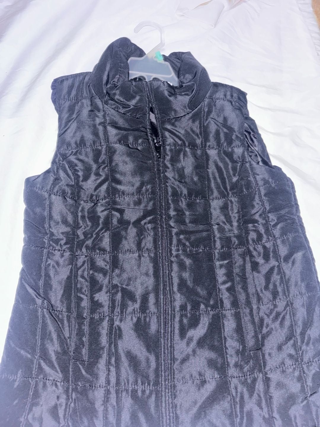 New York & Company Quilted Puffer Vest Size XS Black Zip Up 2