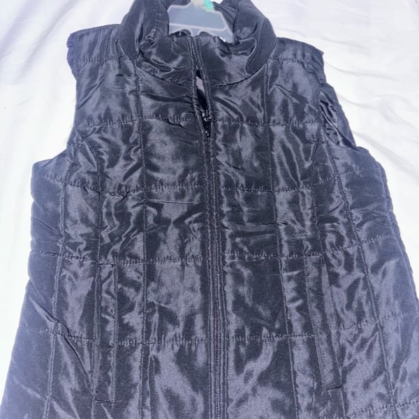 New York & Company Quilted Puffer Vest Size XS Black Zip Up