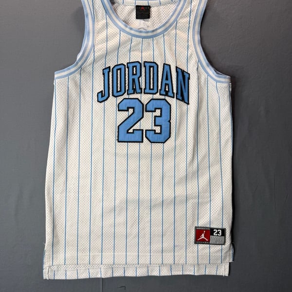 Jordan 23 Pinstripe Basketball Jersey Size 12-13 Youth UNC Blue