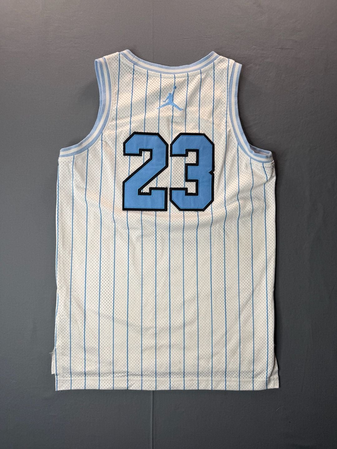 Jordan 23 Pinstripe Basketball Jersey Size 12-13 Youth UNC Blue 8