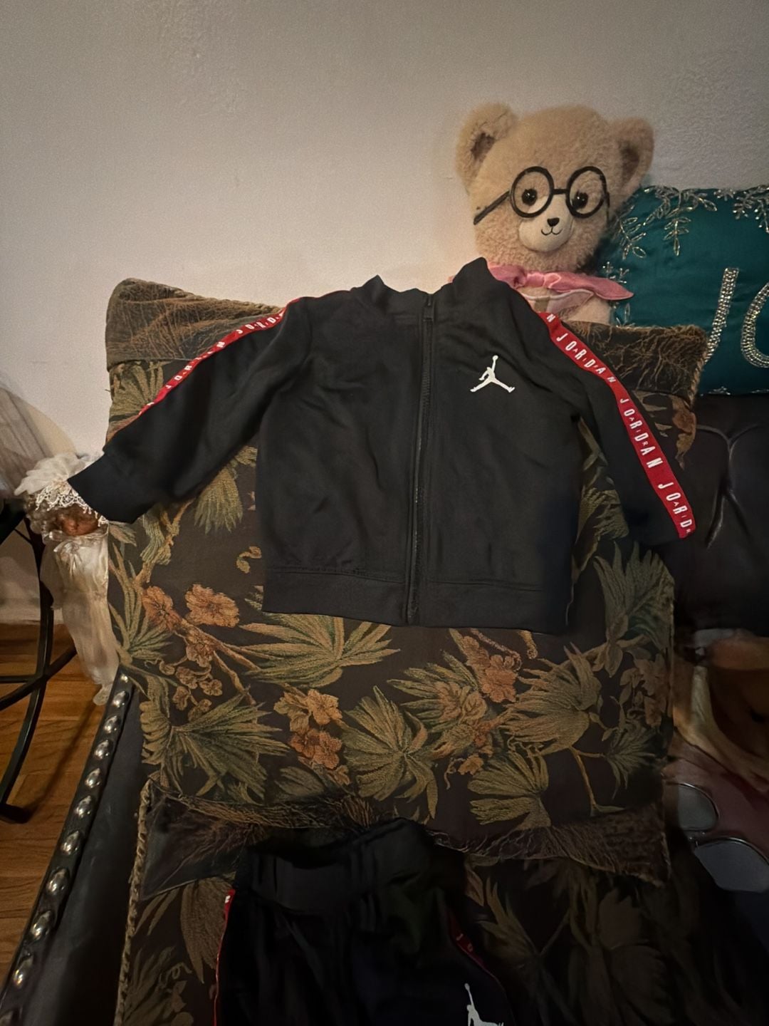 Jordan Tracksuit Size 12M Black Red Track Jacket And Pants Set 2
