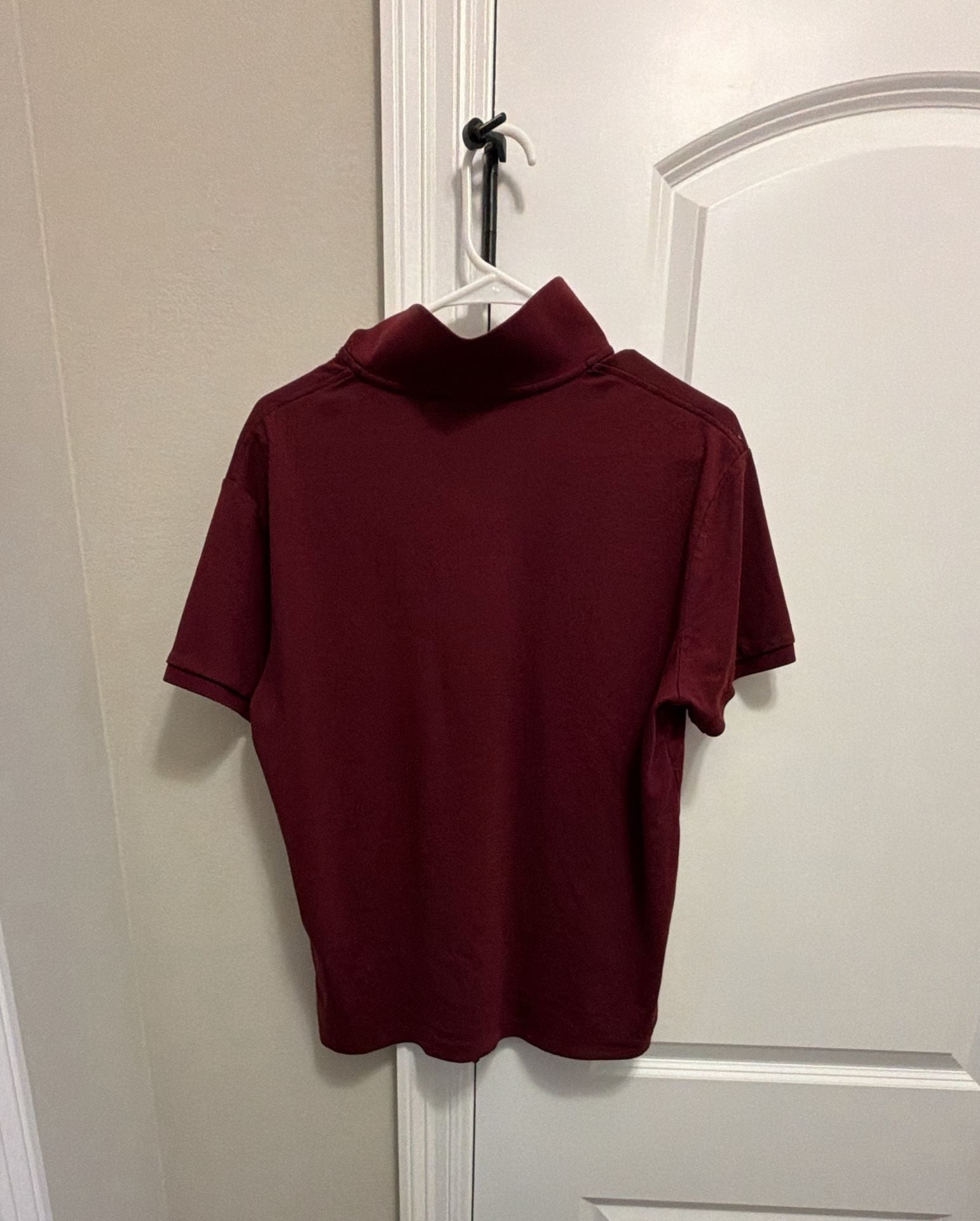 Polo Ralph Lauren Polo Shirt Size L Burgundy Custom Slim Fit 5