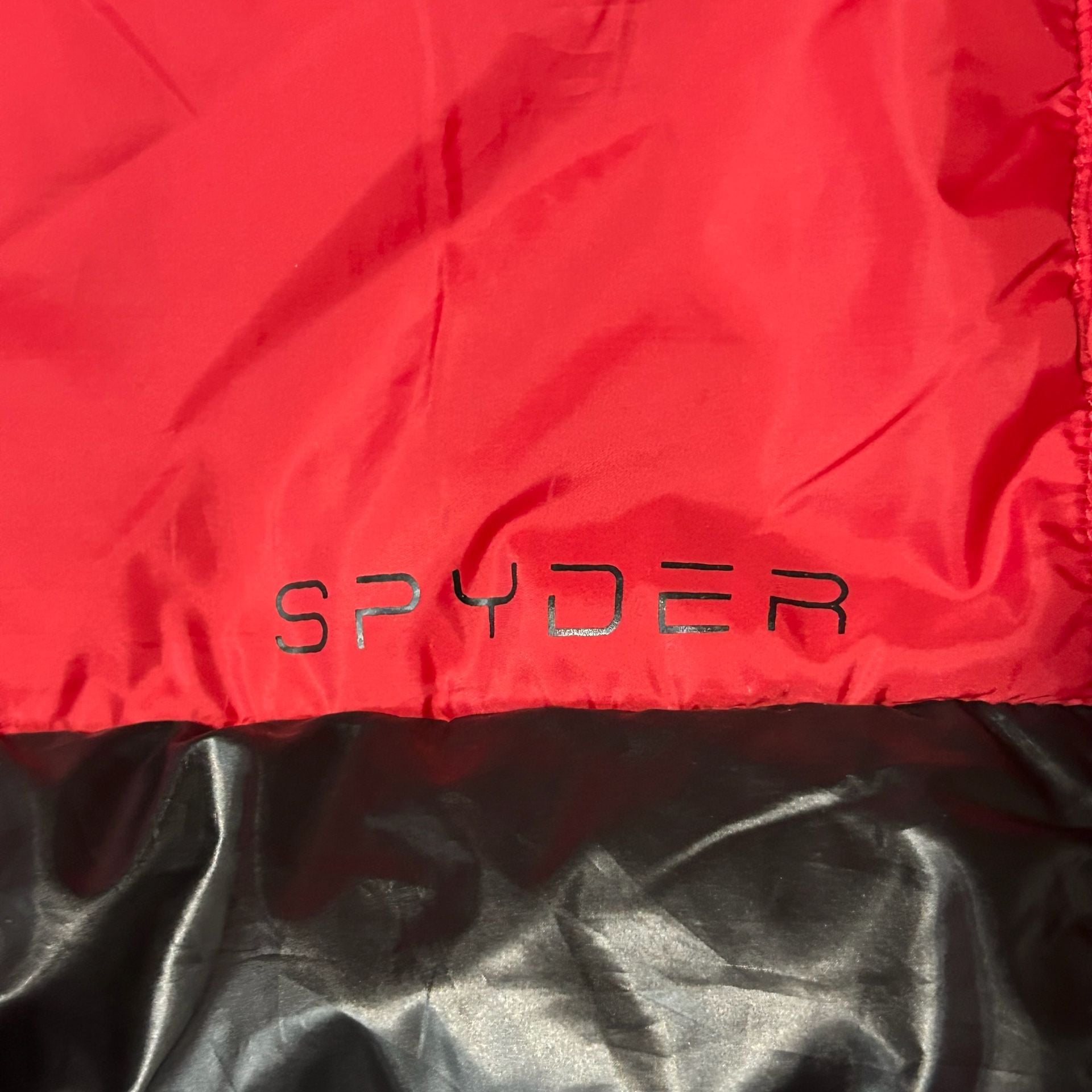 Spyder Circuit Puffer Jacket Size XL Red Black Color Block Insulated Coat 10