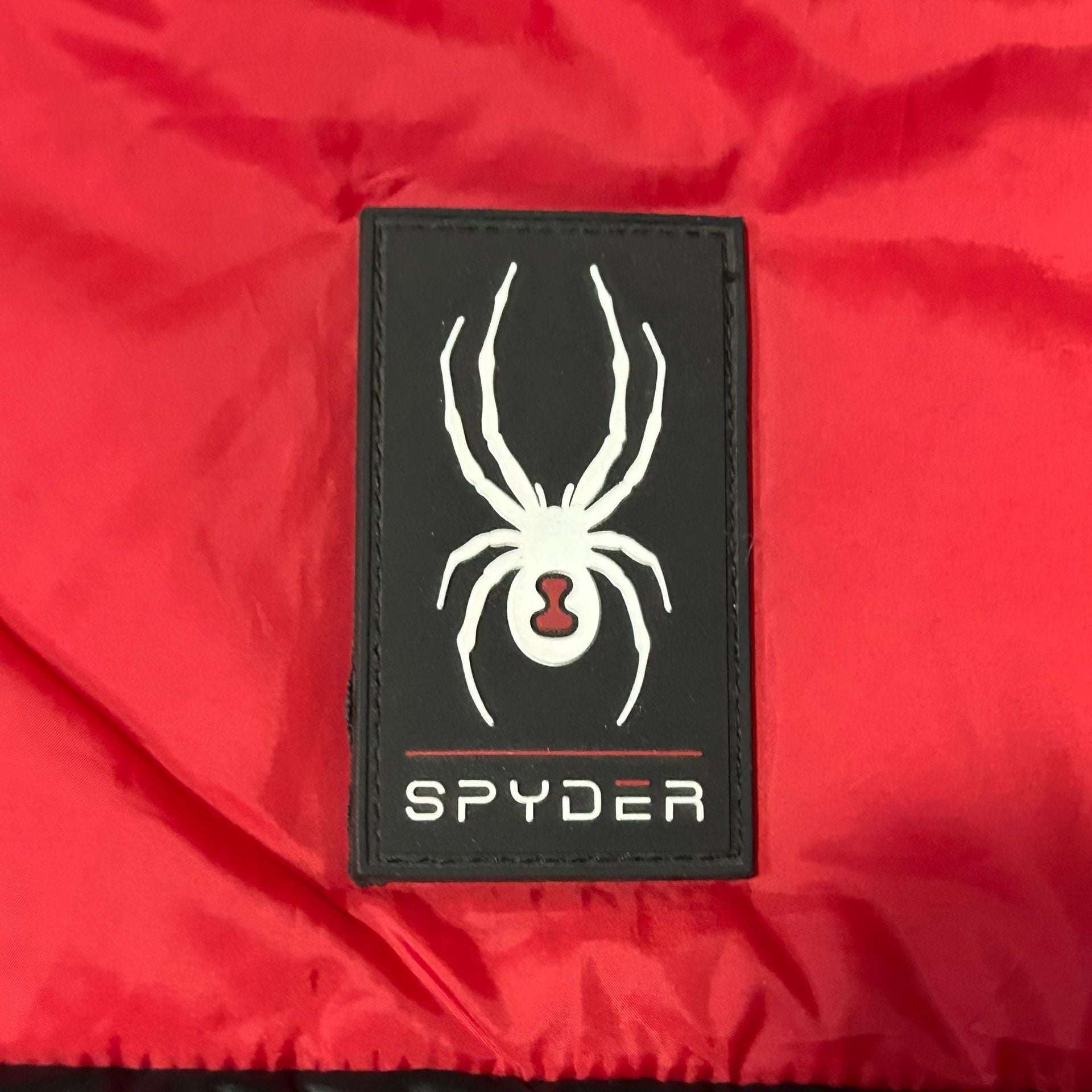 Spyder Circuit Puffer Jacket Size XL Red Black Color Block Insulated Coat 11