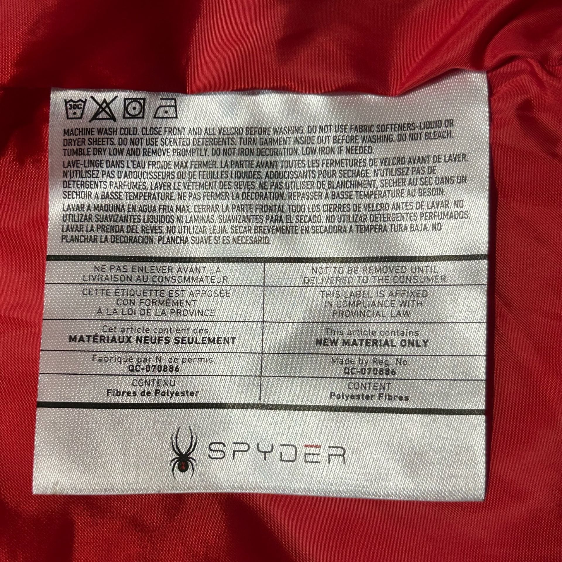 Spyder Circuit Puffer Jacket Size XL Red Black Color Block Insulated Coat 12