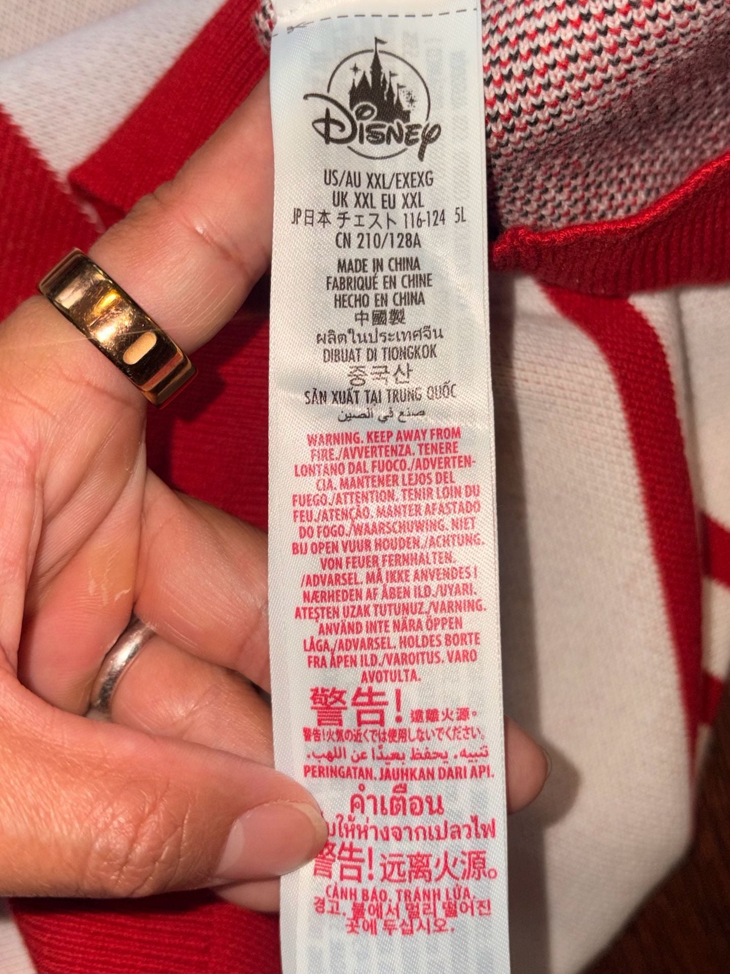 Disney Mickey Mouse Holiday Christmas Sweater Size XXL Candy Cane Stripes 4