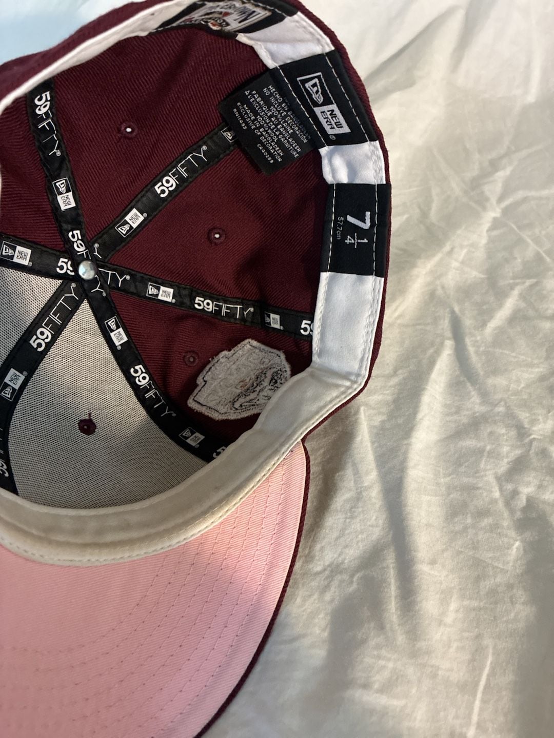 New Era Arizona Diamondbacks 59FIFTY Size 7 1/4 Fitted Hat Maroon 8