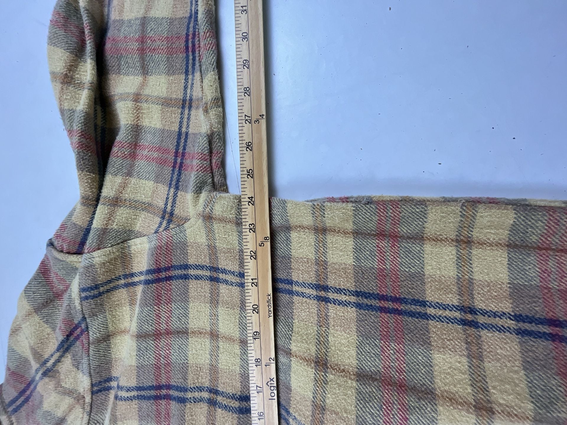 Hurley Plaid Flannel Shirt Size XL Yellow Long Sleeve Button Up OF 6
