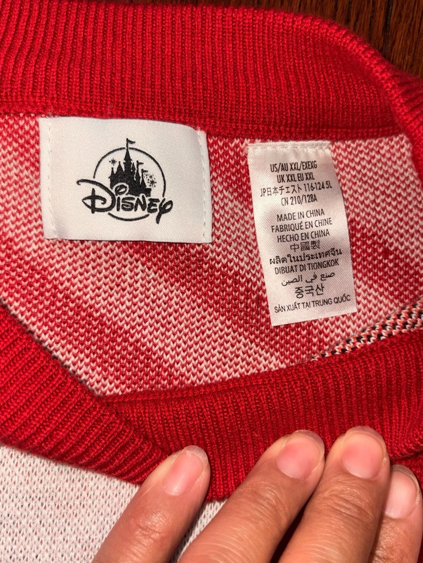 Disney Mickey Mouse Holiday Christmas Sweater Size XXL Candy Cane Stripes 3