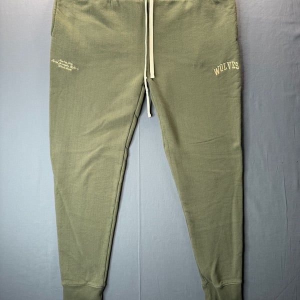 Darc Sport Bushido Code Wolves Sweatpants Size XXL Olive Green Jogger