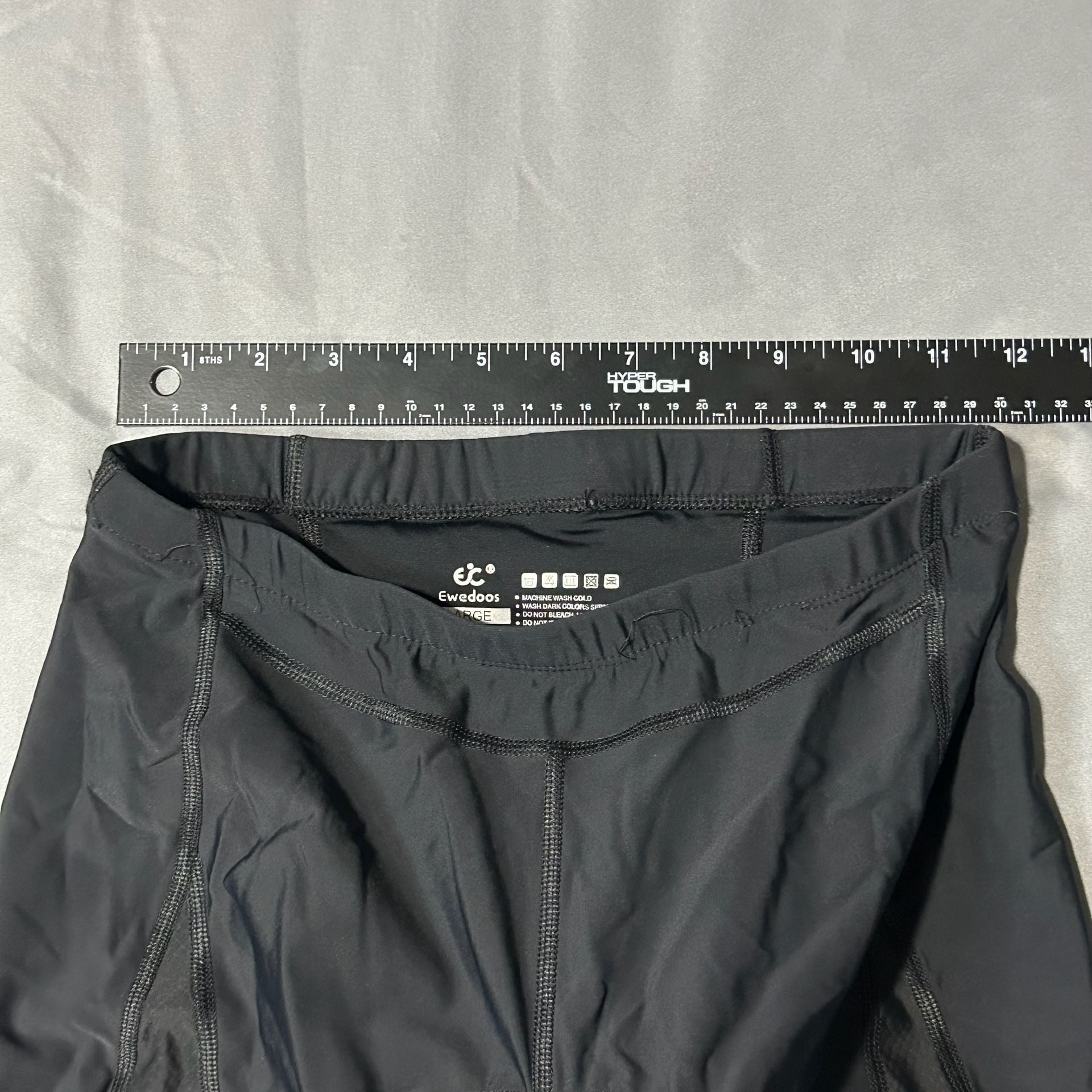 Ewedoos Cycling Shorts Size Large Black Padded Spandex 5