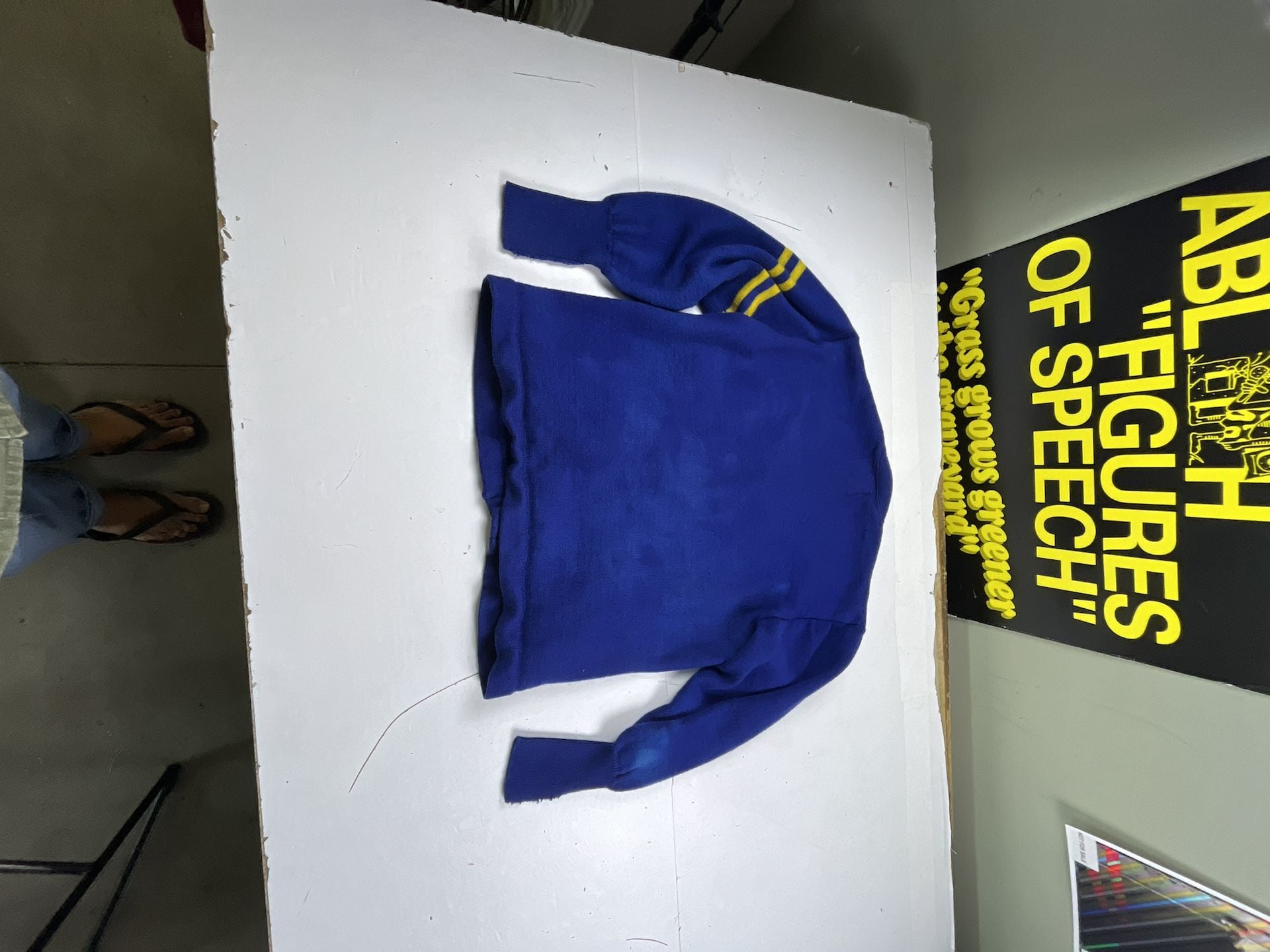 Whiting Vintage Varsity Letterman Cardigan Sweater Blue Wool Stripe 6