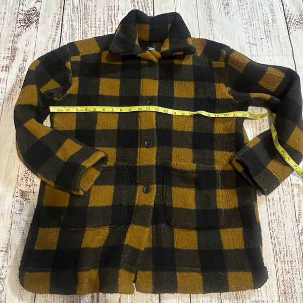 Lee Plaid Sherpa Shacket Brown Black-M