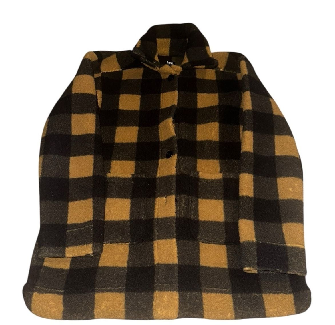 Lee Plaid Sherpa Shacket Brown Black-M 7