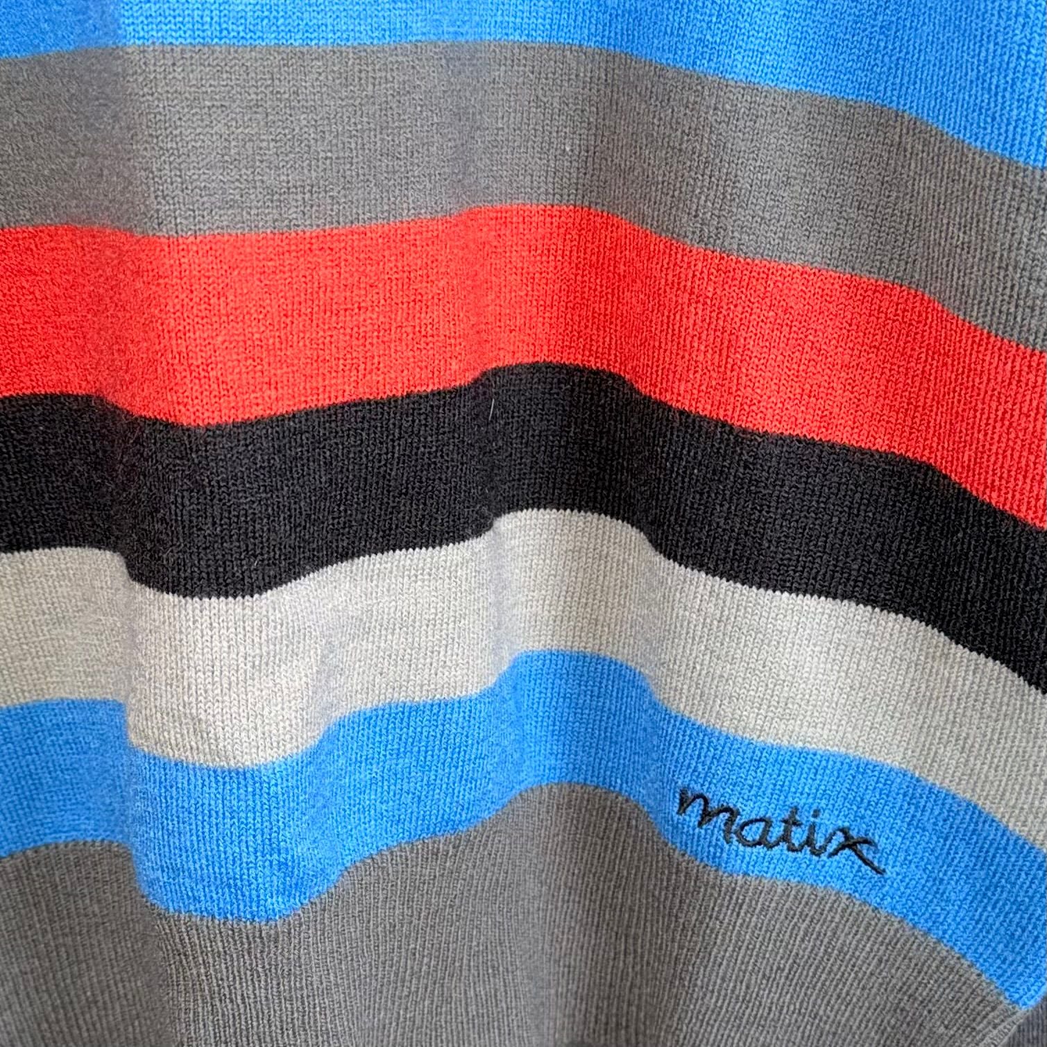 Matix Marc Johnson Sweater Size L Striped Knit Pullover 4