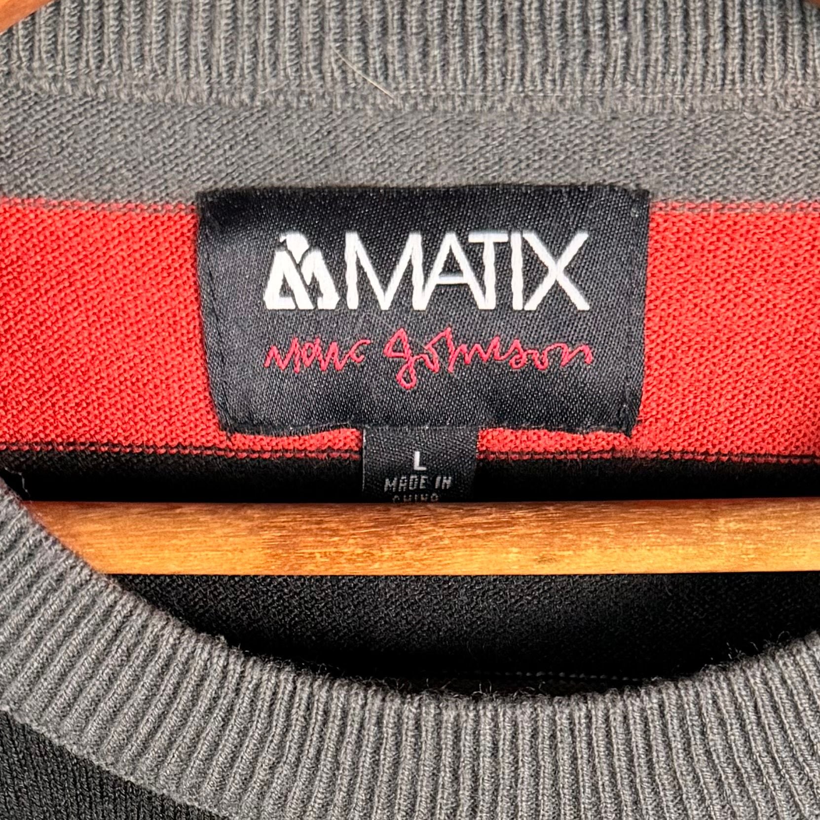 Matix Marc Johnson Sweater Size L Striped Knit Pullover 5